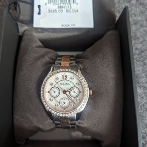 Bulova Multifunction 36mm Women's Dress Watch - Silver/Rose Gold